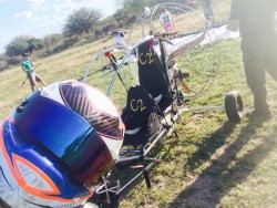 Fabin Pisandelli, minutos antes de volar por su querida Santa Rosa