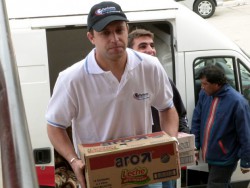 Gabriel Fernndez particip de la accin solidaria en Alta Gracia.